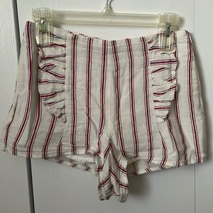 Forever21 High Waist Striped Shorts